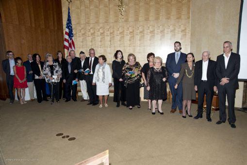 At the American Society for Yad Vashem's Inaugural Florida Tribute Dinner, the Bielski survivors and their descendants sang the Partisan Hymn 